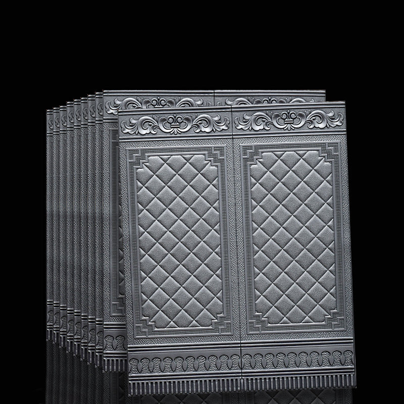 Peel & Stick Wall Panels | 3D Embossed Tin Back | Vinyl 10-Piece Set | Waterproof