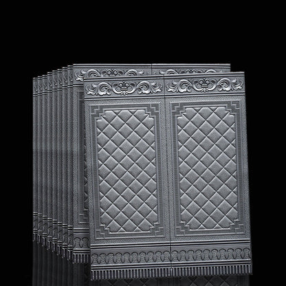 Peel & Stick Wall Panels | 3D Embossed Tin Back | Vinyl 10-Piece Set | Waterproof