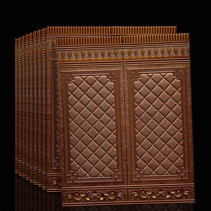 Peel & Stick Wall Panels | 3D Embossed Tin Back | Vinyl 10-Piece Set | Waterproof