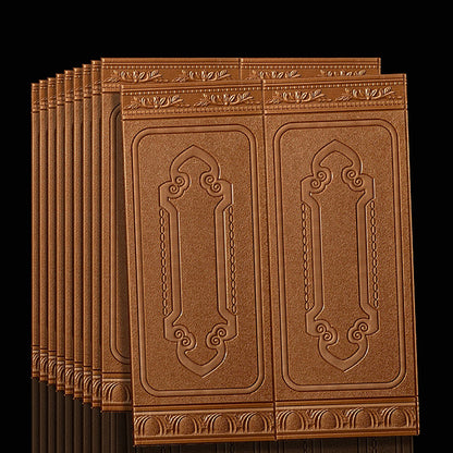 Peel & Stick Wall Panels | 3D Embossed Tin Back | Vinyl 10-Piece Set | Waterproof