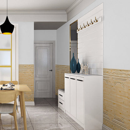 Peel & Stick Wall Panels | 3D Embossed Tin Back | Vinyl 10-Piece Set | Waterproof
