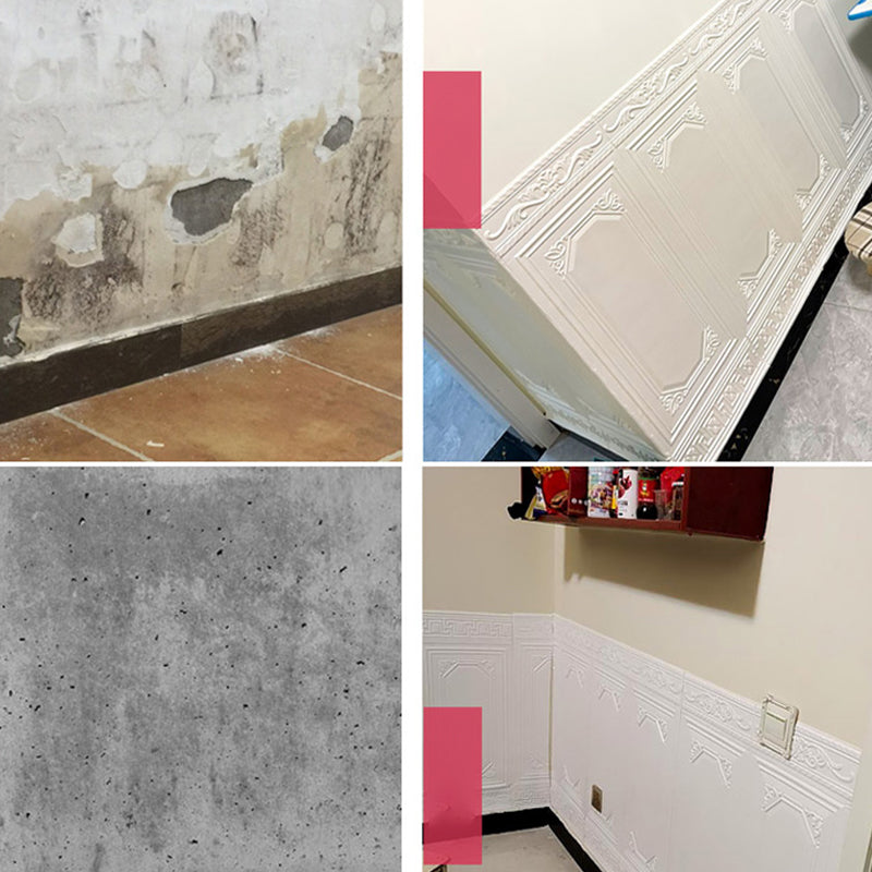 Peel & Stick Wall Panels | 3D Embossed Tin Back | Vinyl 10-Piece Set | Waterproof