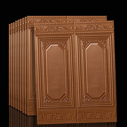 Peel & Stick Wall Panels | 3D Embossed Tin Back | Vinyl 10-Piece Set | Waterproof