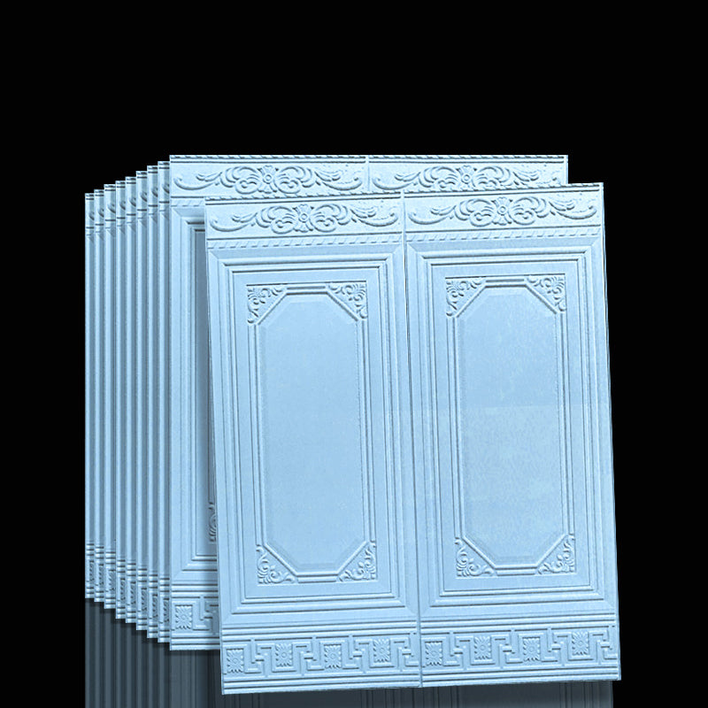 Peel & Stick Wall Panels | 3D Embossed Tin Back | Vinyl 10-Piece Set | Waterproof