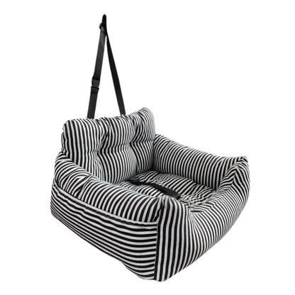 Pet Car Seat for Dogs & Cats | Dual-Layer Cushion | Non-Slip Base & Adjustable Straps