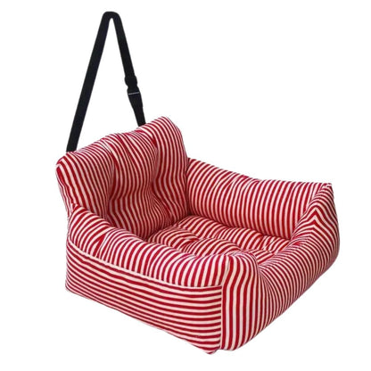 Pet Car Seat for Dogs & Cats | Dual-Layer Cushion | Non-Slip Base & Adjustable Straps
