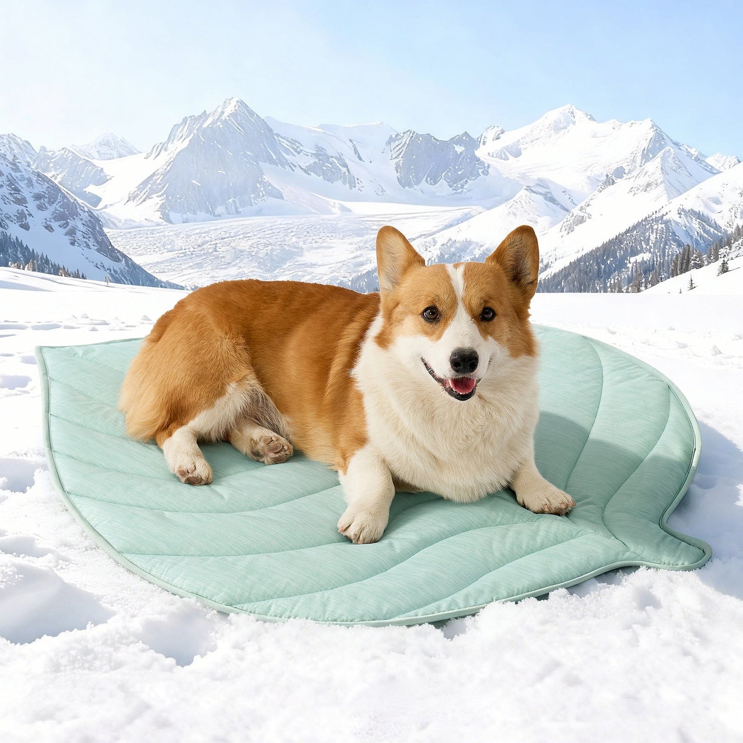 Pet Cooling Mat | Leaf Shape Cooling Fabric | Waterproof & Non-Slip Backing | Easy Care