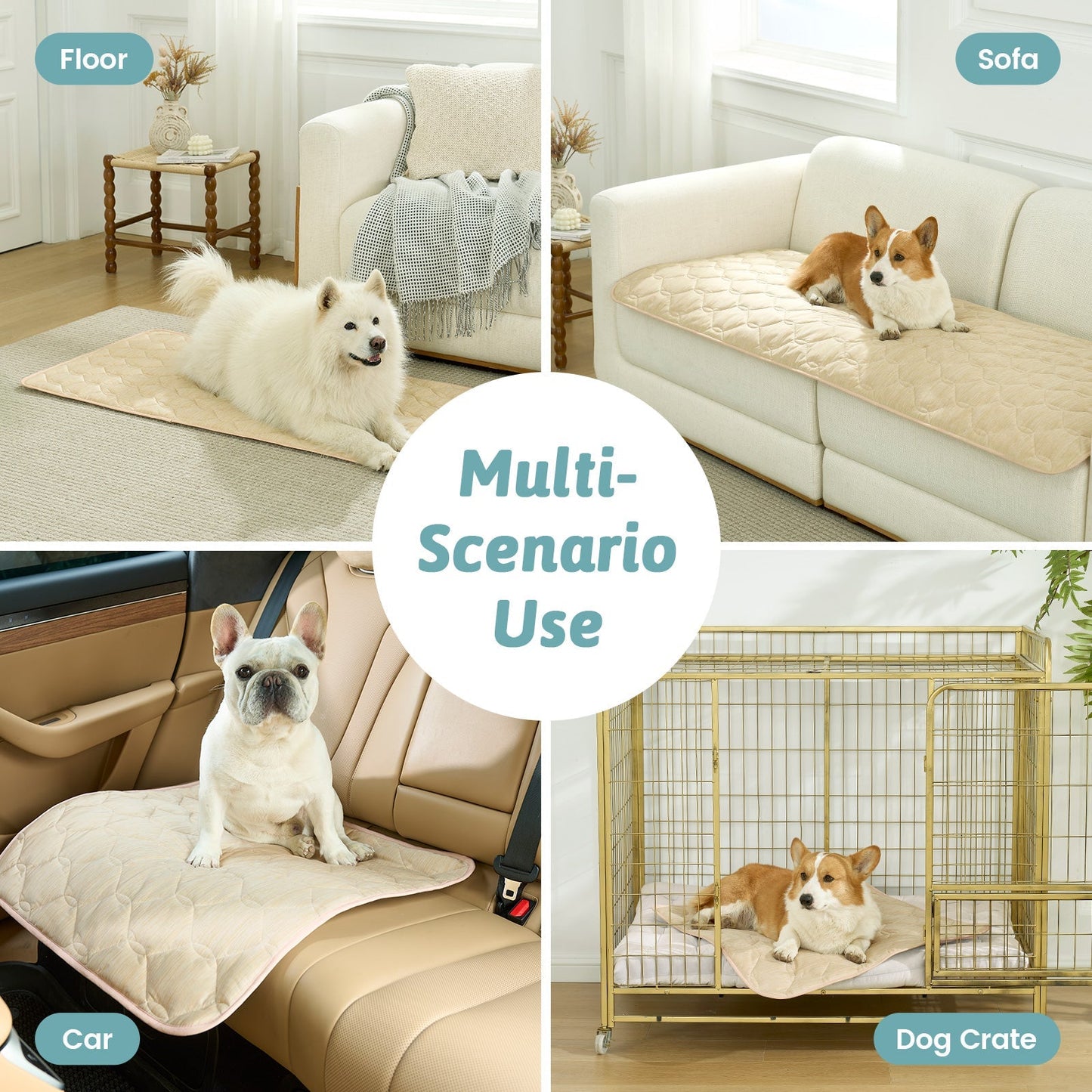 Pet Couch Cover for Dogs & Cats | Cooling Fabric | Scratch-Proof Nylon & Waterproof Non-Slip