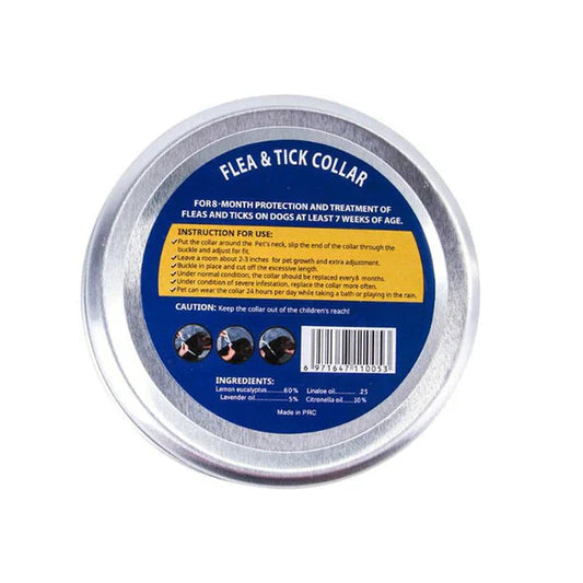 Pet Tick & Flea Collar | Natural Formula & 8+ Months | Water-Resistant, Universal Fit