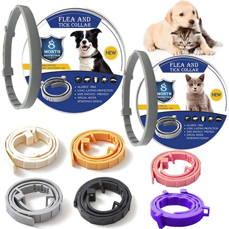 Pet Tick & Flea Collar | Natural Formula & 8+ Months | Water-Resistant, Universal Fit