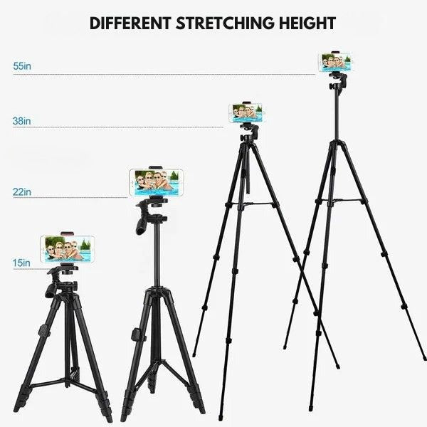 Phone Tripod | 3-in-1 Selfie Stick w/ Bluetooth Remote | Aluminium
