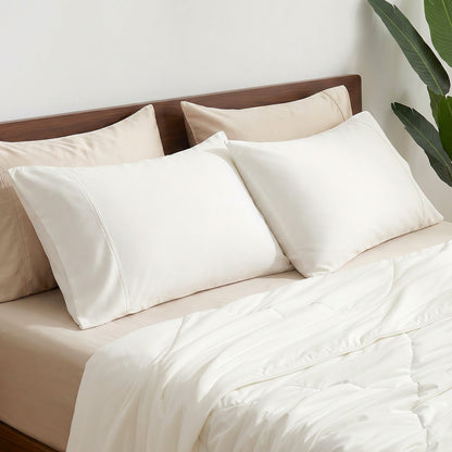 Pillowcases for Hot Sleepers | Japanese Cooling Fabric | 2-Pack | Breathable Night Sweat Reduction