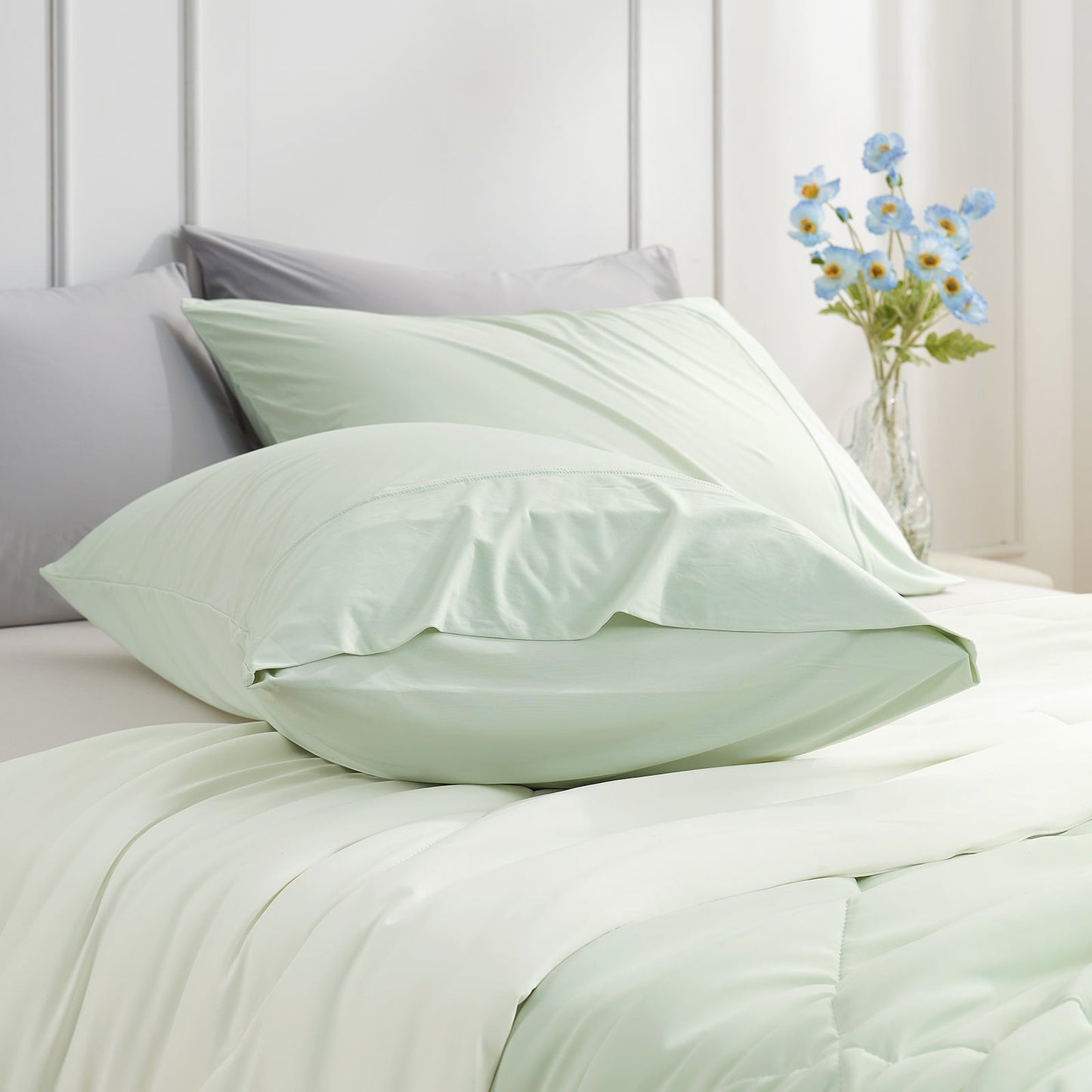 Pillowcases for Hot Sleepers | Japanese Cooling Fabric | 2-Pack | Breathable Night Sweat Reduction