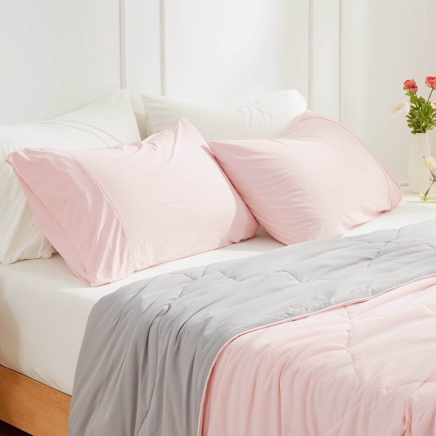 Pillowcases for Hot Sleepers | Japanese Cooling Fabric | 2-Pack | Breathable Night Sweat Reduction