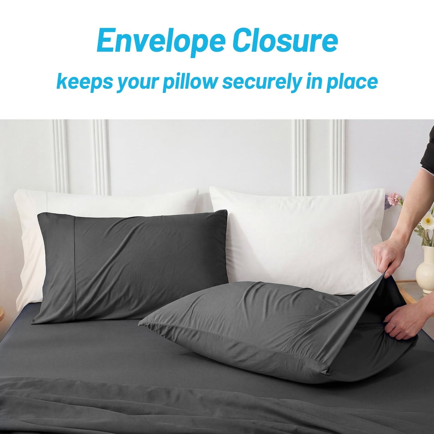 Pillowcases for Hot Sleepers | Japanese Cooling Fabric | Breathable Design | 2-Pack