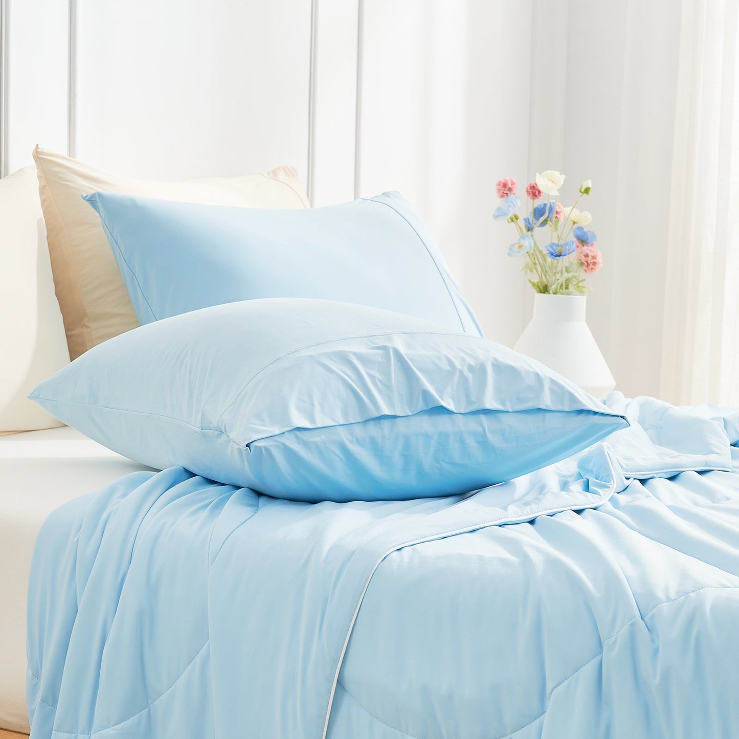 Pillowcases for Hot Sleepers | Japanese Cooling Fabric | Breathable Design | 2-Pack