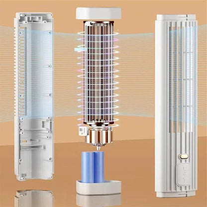 Portable Air Conditioner Tower Fan | Bladeless Design | USB Rechargeable | Quiet for Home