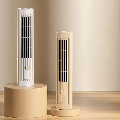Portable Air Conditioner Tower Fan | Bladeless Design | USB Rechargeable | Quiet for Home