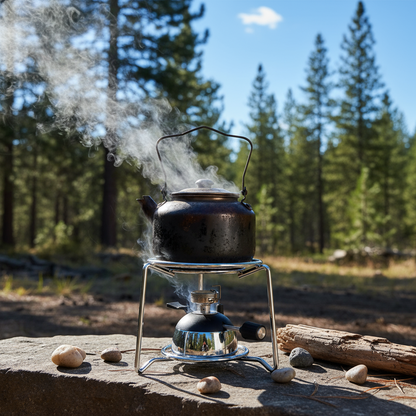 Portable Camping Stove | Energy-Efficient Burner | Stainless Steel Compact Design | Outdoor Cooking