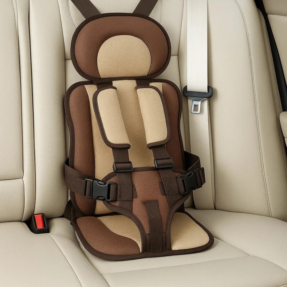 Portable Child Car Seat Ages 1-14 | Crash-Tested Harness | Foldable, Machine-Washable Cover