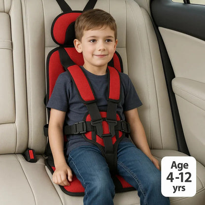 Portable Child Car Seat | Ultra-Light Foldable Booster | 5-Point Harness & 132 lb | Travel-Friendly
