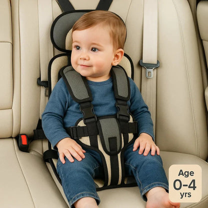 Portable Child Car Seat | Ultra-Light Foldable Booster | 5-Point Harness & 132 lb | Travel-Friendly
