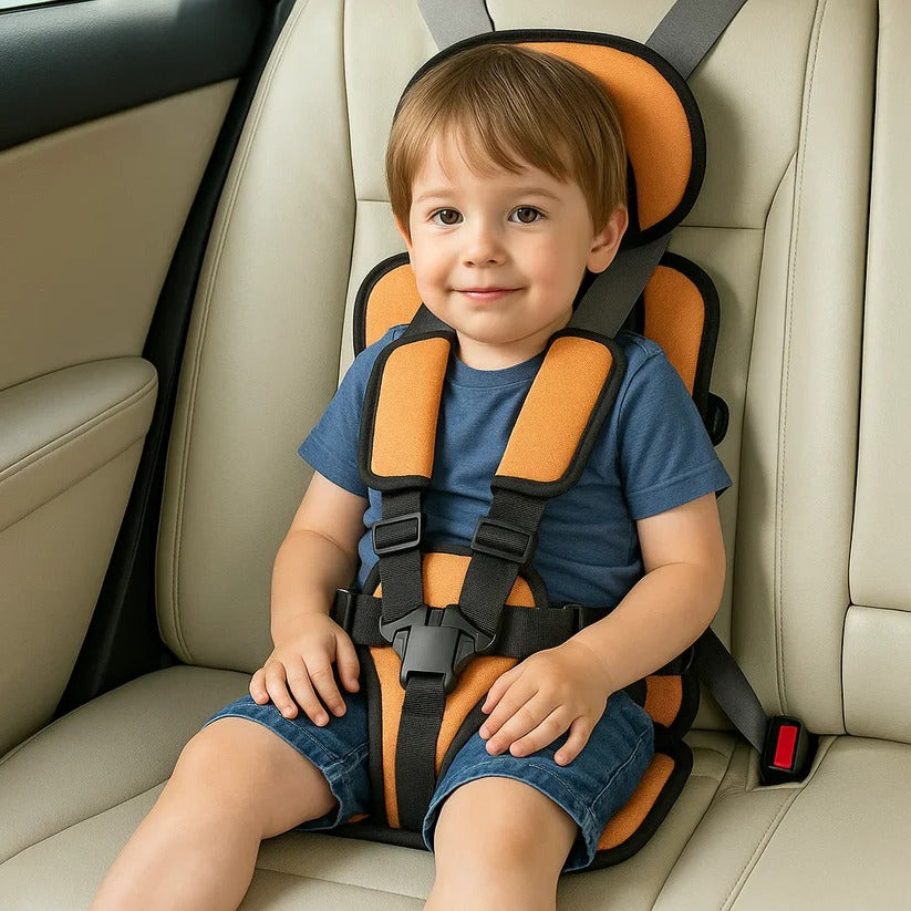 Portable Child Car Seat | Ultra-Light Foldable Booster | 5-Point Harness & 132 lb | Travel-Friendly