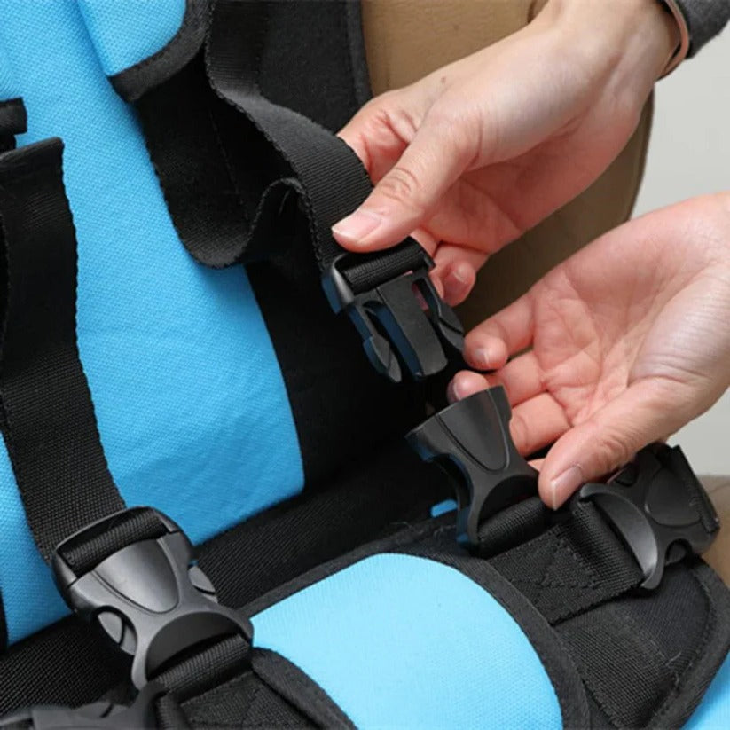 Portable Child Car Seat | Ultra-Light Foldable Booster | 5-Point Harness & 132 lb | Travel-Friendly