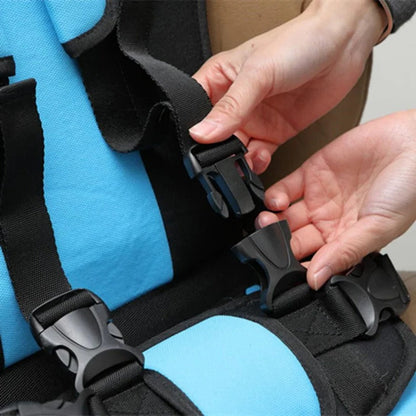 Portable Child Car Seat | Ultra-Light Foldable Booster | 5-Point Harness & 132 lb | Travel-Friendly