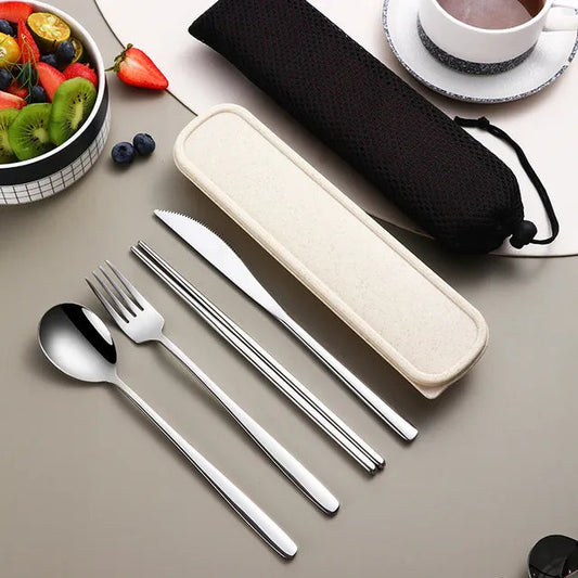 Portable Cutlery Set | Eco-Friendly Stainless Steel | Assorted Colors