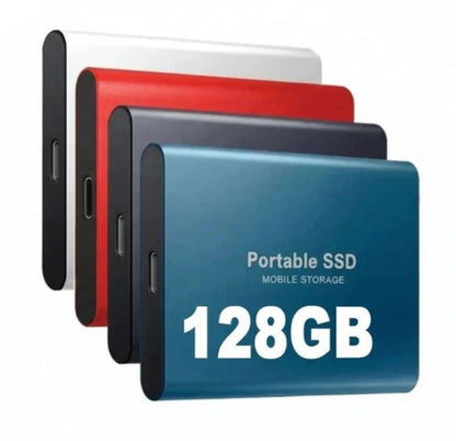 Portable External SSD 128GB | High-Speed USB-C | Compact Durable Design | Travel-Ready