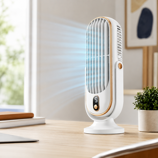Portable Fan | USB Rechargeable Handheld & Desktop | Lightweight Design | Personal Cooling