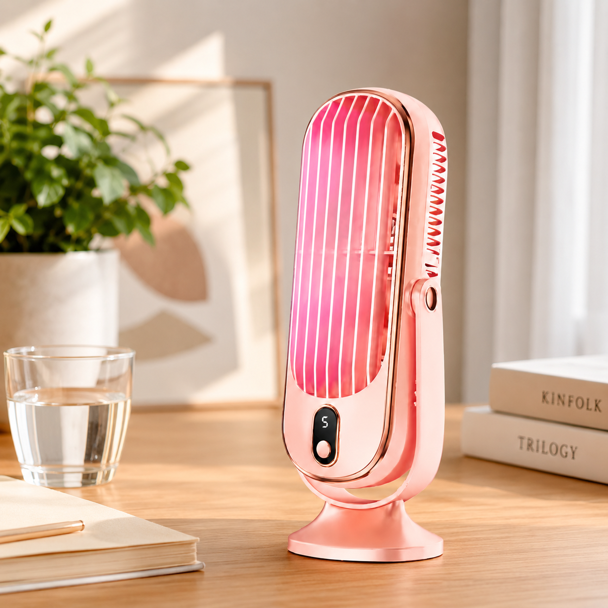 Portable Fan | USB Rechargeable Handheld & Desktop | Lightweight Design | Personal Cooling