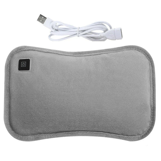 Portable Heating Pad for Hands & Stomach | USB Rechargeable & Quick-Heating | Plush Cover, 30 x 20 cm