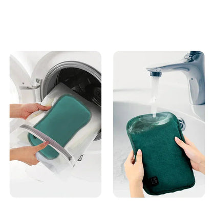Portable Heating Pad for Hands & Stomach | USB Rechargeable & Quick-Heating | Plush Cover, 30 x 20 cm