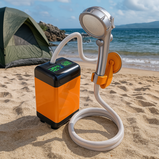 Portable Outdoor Shower Pump | USB Rechargeable | Stainless Steel Body | Long Battery Life