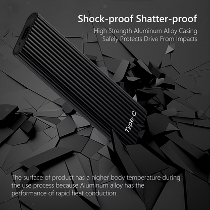 Portable SSD | Ultra-Fast USB 3.1 Performance | Shock-Resistant Enclosure & Lightweight Design