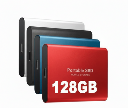 Portable SSD for PC, Mac & Android | High-Speed USB-C | 128GB | Slim Compact