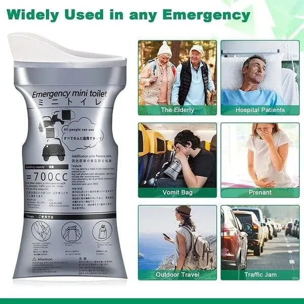 Portable Travel Urine Bag | Leak-Proof & Odor-Sealing | 700ml Capacity | One-Hand Operation