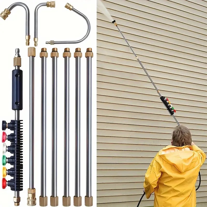 Pressure Washer Wand Set | Telescoping Reach | 4000 PSI & Nozzle Kit