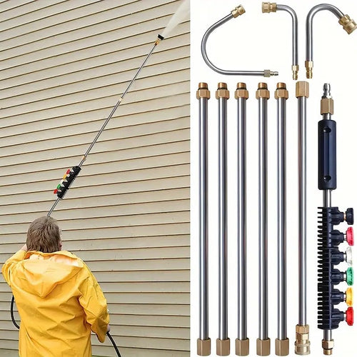 Pressure Washer Wand Set | Telescoping Reach | 4000 PSI & Nozzle Kit