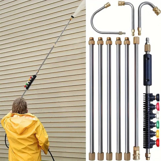 Pressure Washer Wand Set | Telescoping Reach | 4000 PSI & Nozzle Kit