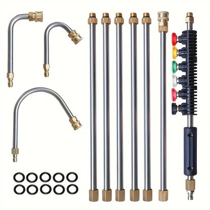 Pressure Washer Wand Set | Telescoping Reach | 4000 PSI & Nozzle Kit