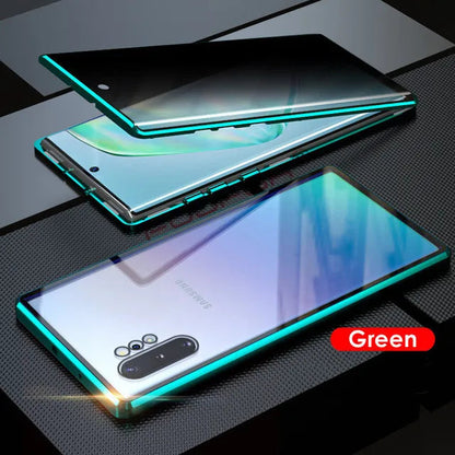 Privacy Phone Case | Magnetic Metal Frame & Tempered Glass | Clear Back & Scratch-Resistant