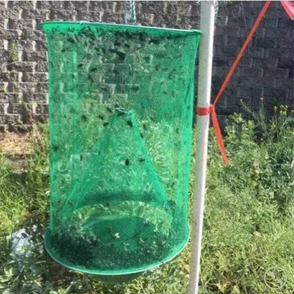 Ranch Fly Trap for Livestock | Hanging Mesh Funnel | Weather-Resistant Mesh & Wire | Chemical Free