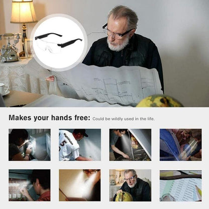 Reading Magnifying Glasses | Built-In LED Lights | USB Rechargeable | Reduce Eye Strain