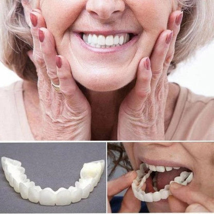 Removable Veneer Set (Upper & Lower) | Thin Natural-Looking | Acrylic Resin & Case | Comfort Fit