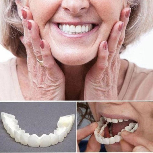 Removable Veneer Set (Upper & Lower) | Thin Natural-Looking | Acrylic Resin & Case | Comfort Fit