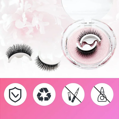 Reusable Self-Adhesive Eyelashes | No Glue & Quick Apply | Natural Look | Comfortable Wear