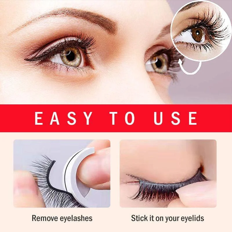 Reusable Self-Adhesive Eyelashes | No Glue & Quick Apply | Natural Look | Comfortable Wear